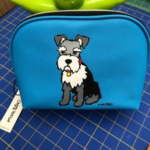NWT Marc Tetro Schnauzer Blue Unisex Toiletries Bag